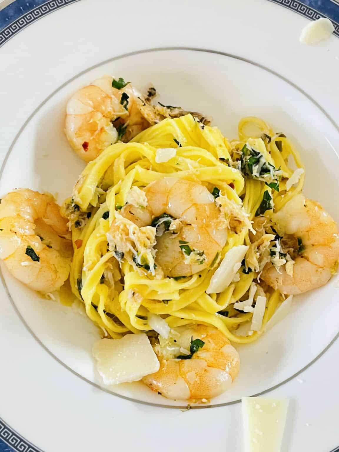 Prawn and Crab Linguine with Prosecco Sauce - Half a Coconut