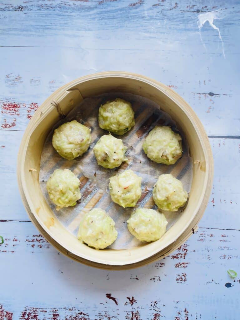 Dumplings ready to steam