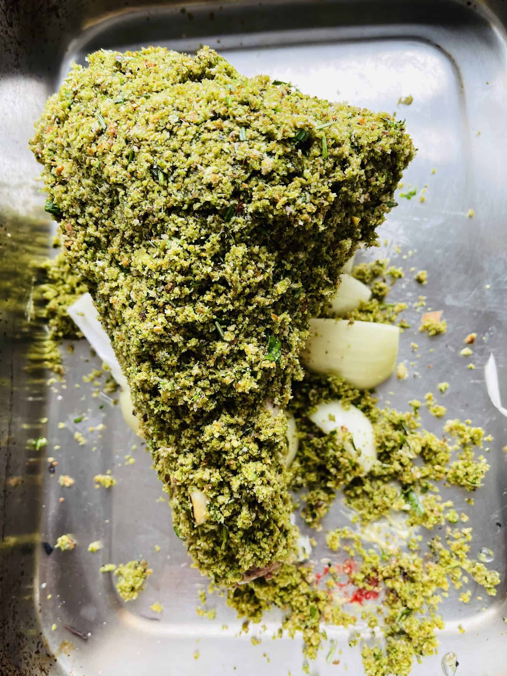 Herb-crusted Roast Leg of lamb - Half a Coconut