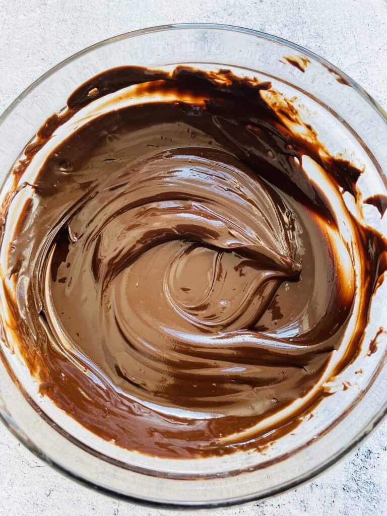 Melted butter and chocolate