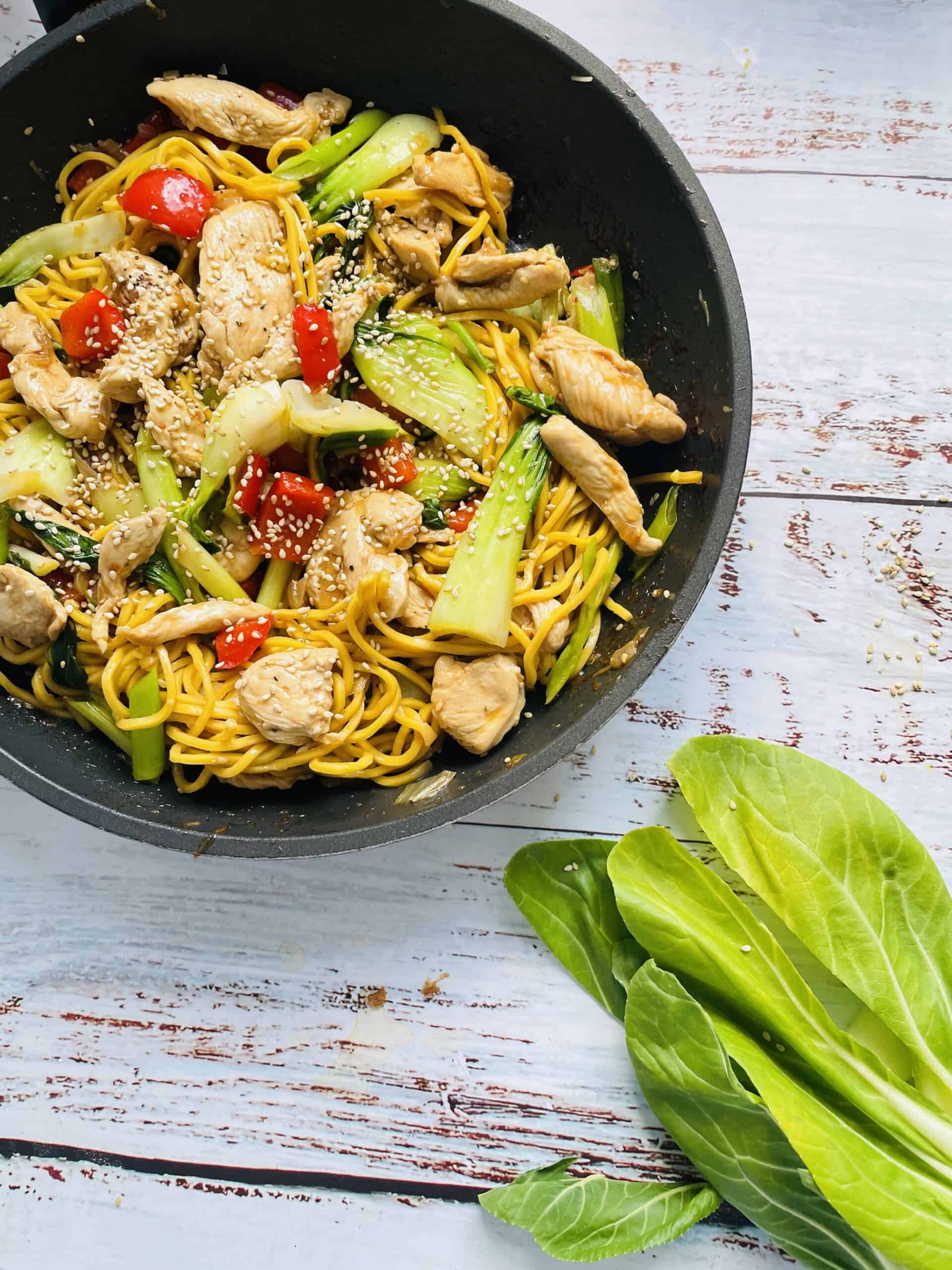 Quick and Easy Chicken Noodle Stir-Fry - Half a Coconut